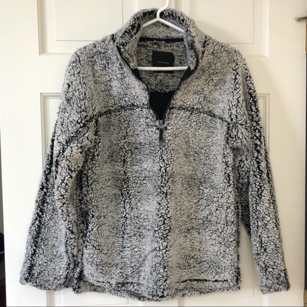 Elodie Half Zip Faux Shearling Pullover